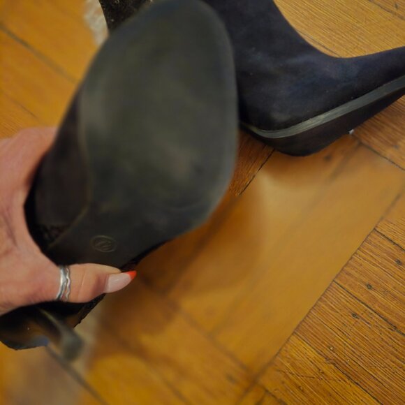 Black bling booties back zip 7.5 - Picture 3 of 7